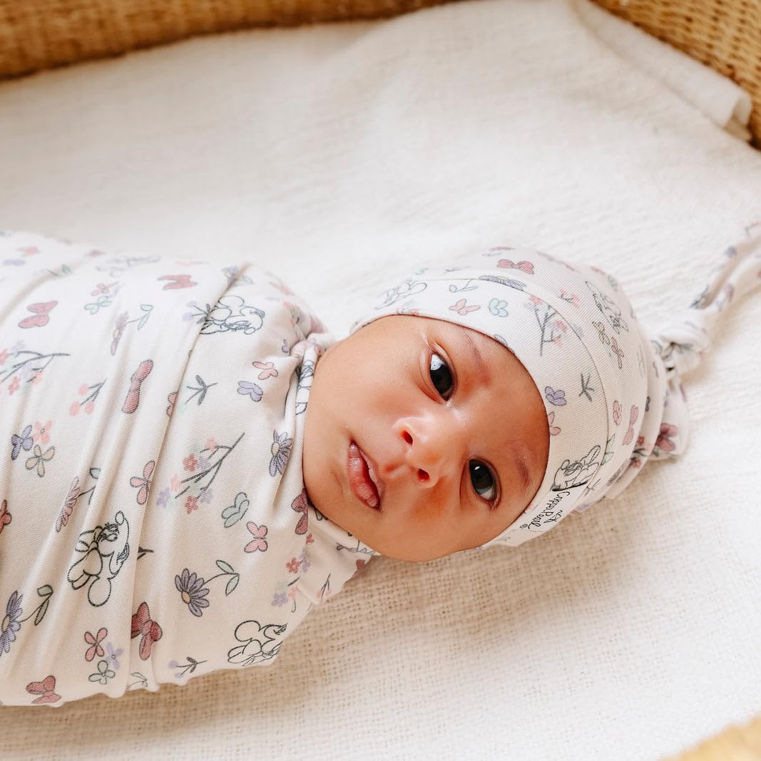 Copper Pearl Minnie Bowquet blanket sized 46x46 inches for growing baby