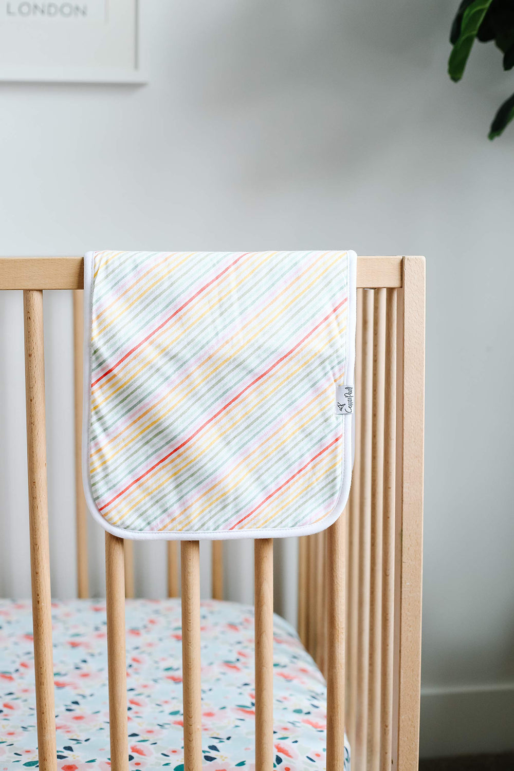 Copper Pearl Leilani burp cloths fleece middle layer for extra absorbency.