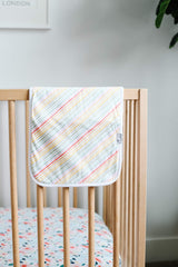 Copper Pearl Leilani burp cloths fleece middle layer for extra absorbency.