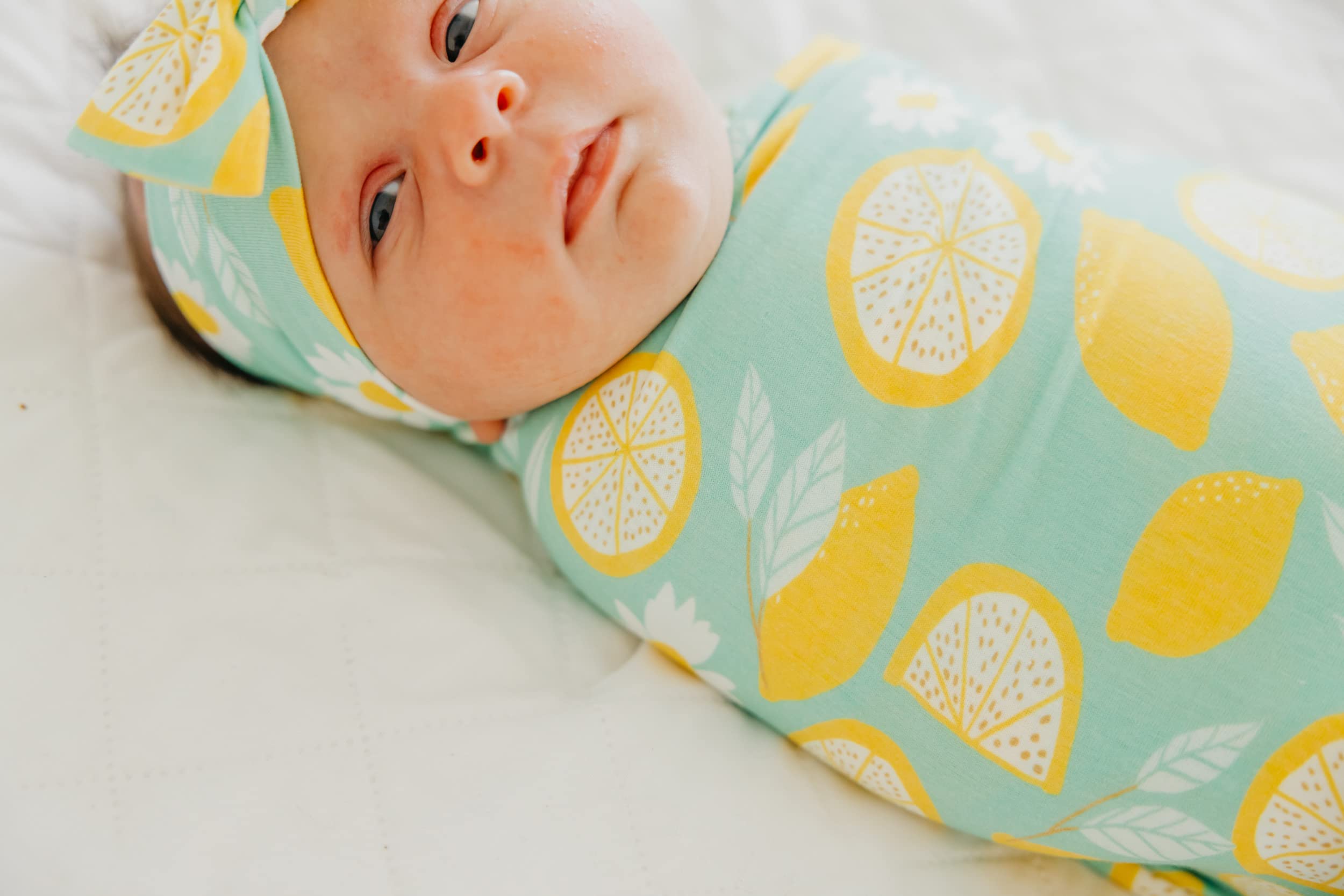 Copper Pearl Lemon swaddle blanket easy care and machine washable