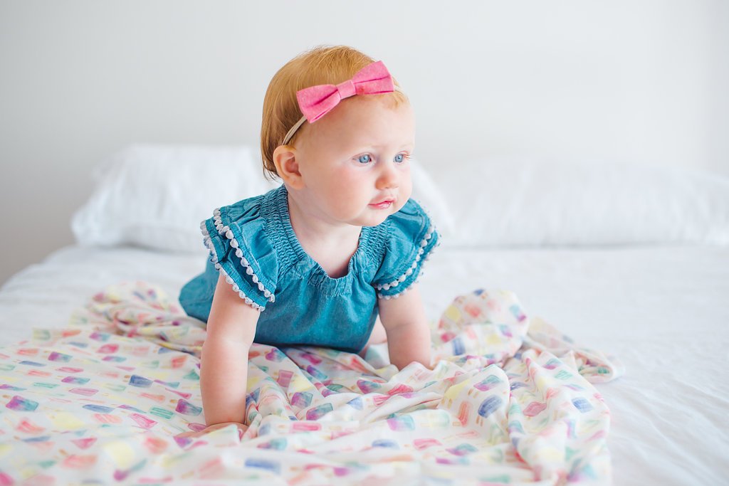 Copper Pearl lightweight breathable fabric keeps baby comfortable without overheating