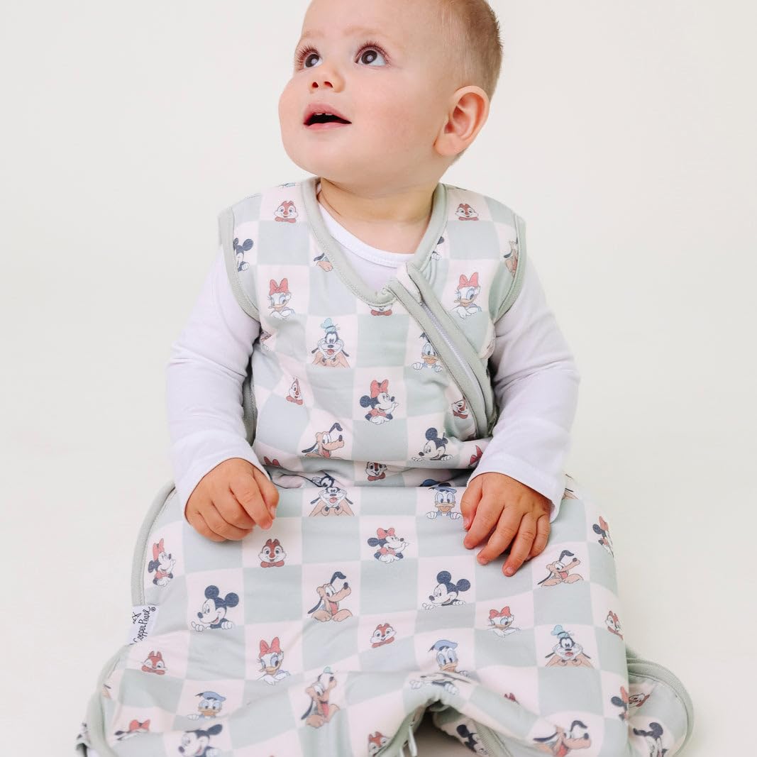 Copper Pearl Mickey Mouse Friends Sleep Bag zip-close for easy on and off at night.