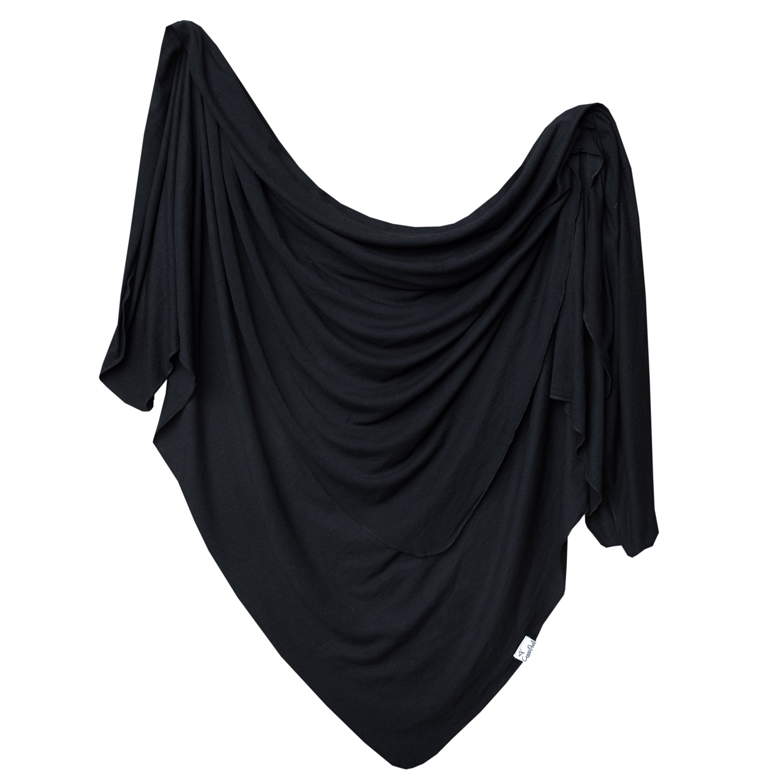 Copper Pearl Midnight swaddle blanket front view highlights soft knit texture for cozy comfort.