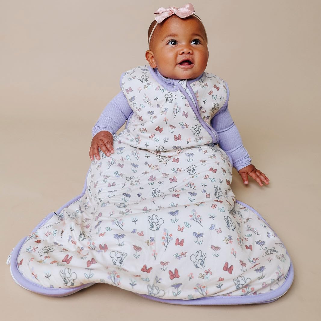 Copper Pearl Minnie Bowquet Sleep Bag 0-5tog keeps baby cozy in moderate temps
