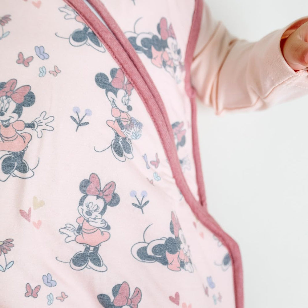 Copper Pearl Minnie Mouse sleep bag neck area tag-free for comfort