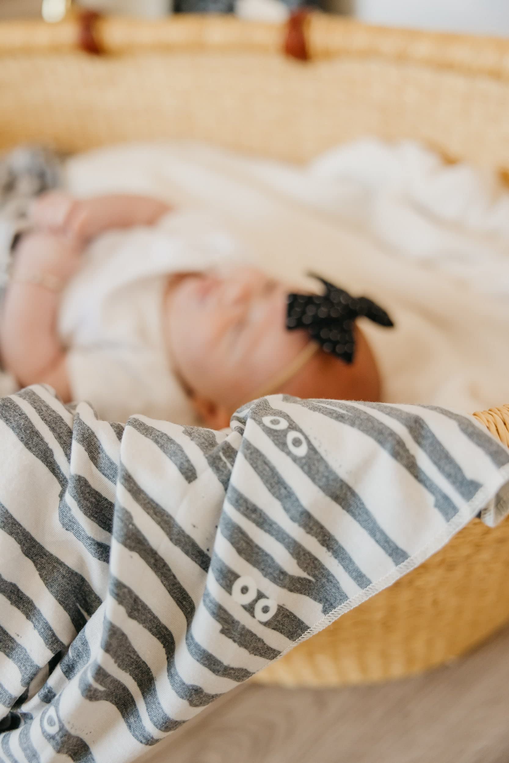 Copper Pearl modern design gift-ready blanket adds style to baby gear