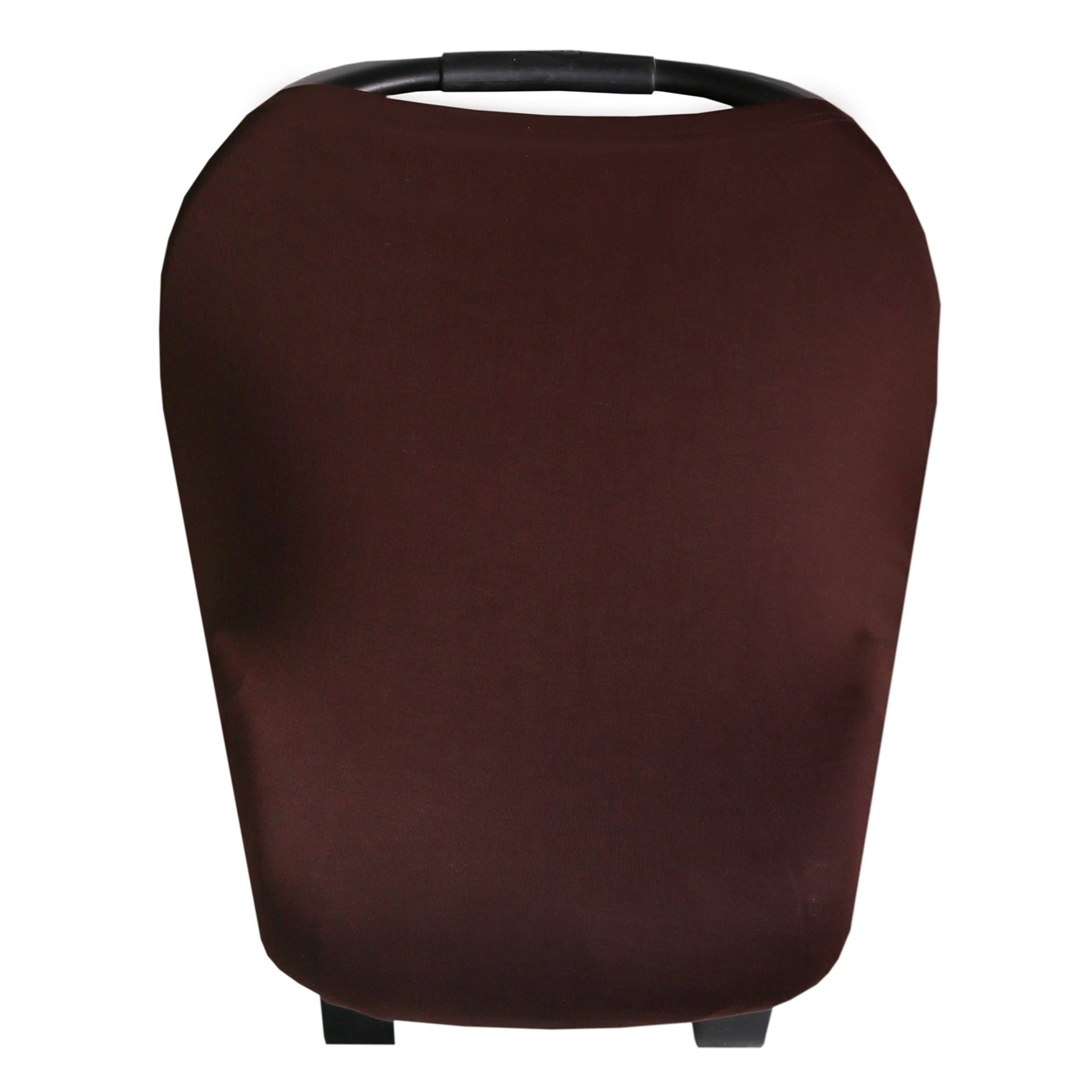 Copper Pearl Moose car seat cover shields baby while out and about.