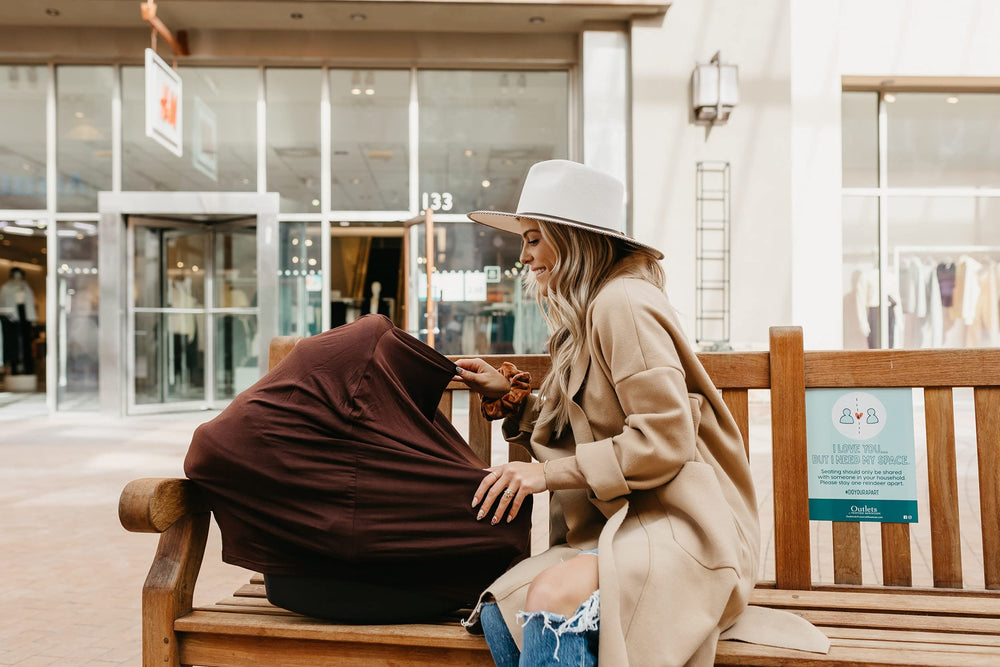 Copper Pearl Moose infinity scarf mode adds stylish, multi-use wear.