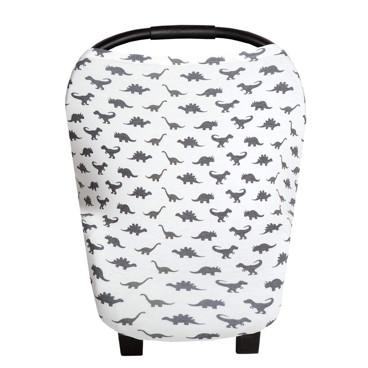 Copper Pearl car seat cover over car seat provides breathable, stretch protection and easy infant access.