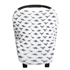 Copper Pearl car seat cover over car seat provides breathable, stretch protection and easy infant access.