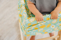 Copper Pearl Lemon sun-shield demonstrating sun protection with breathable fabric.