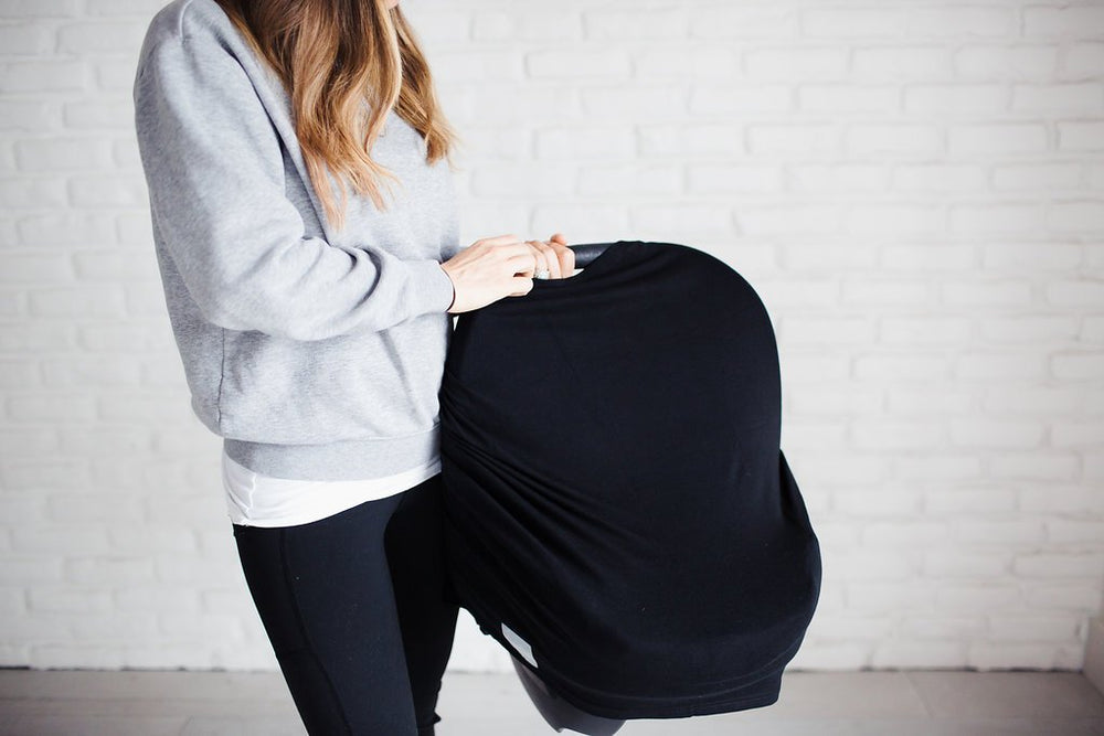 Copper Pearl stretchy fabric ensures a snug fit for most car seats and strollers.