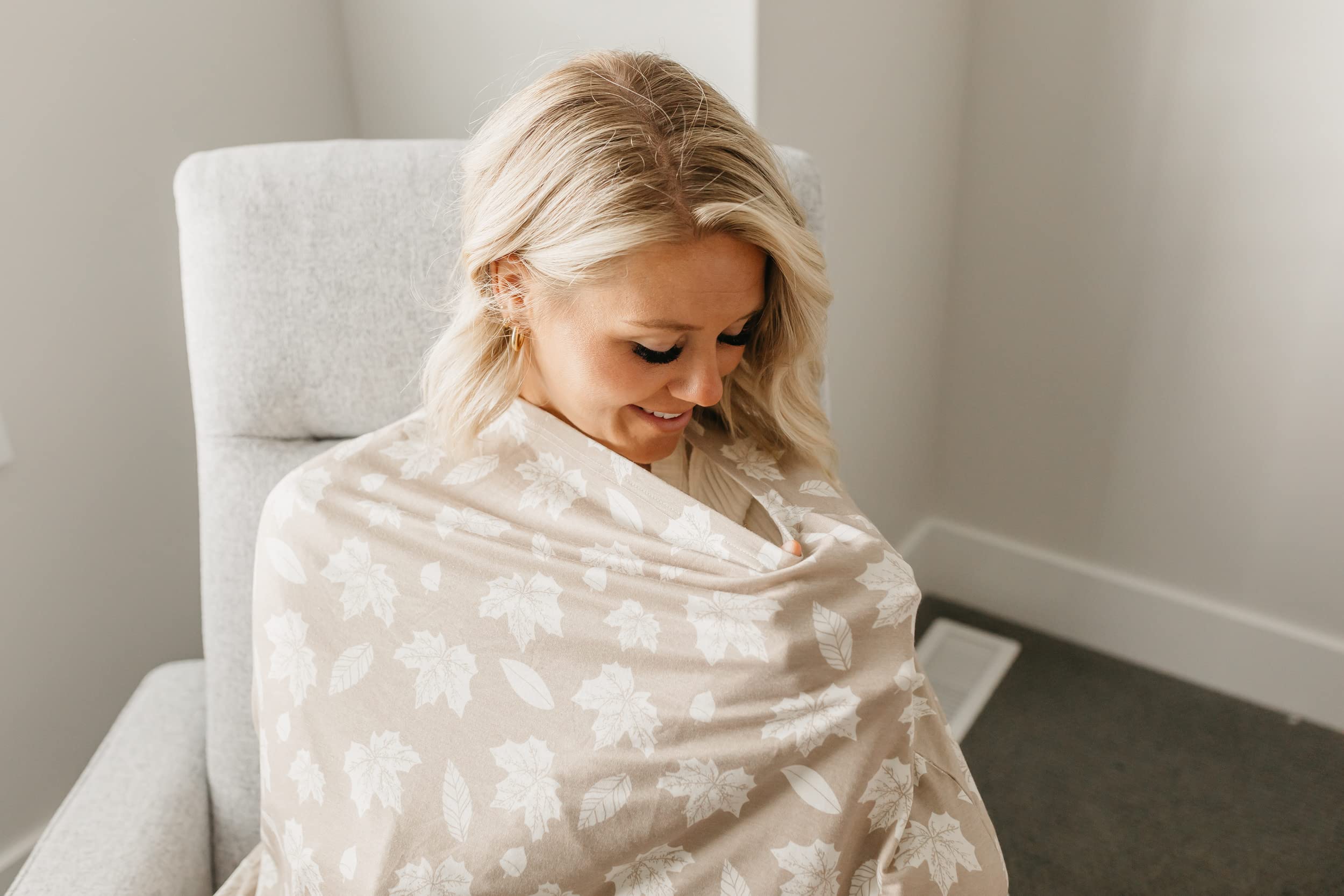 Copper Pearl Multi-Use Cover stretchy-fabric view adapts to many baby gear.