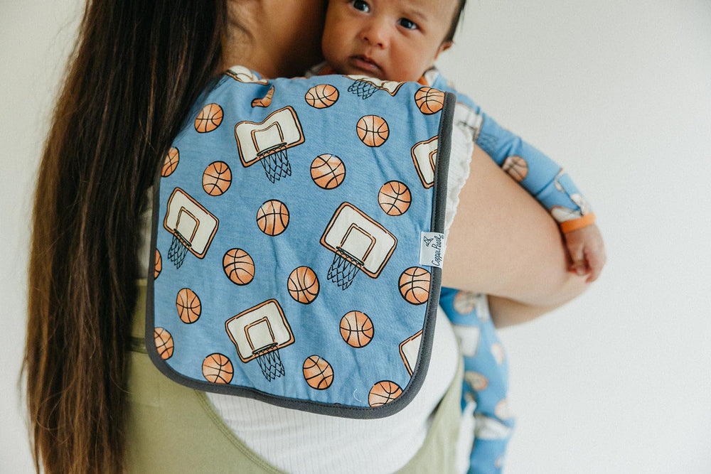 Copper Pearl multiuse burp cloths double as gentle towels or washcloths.