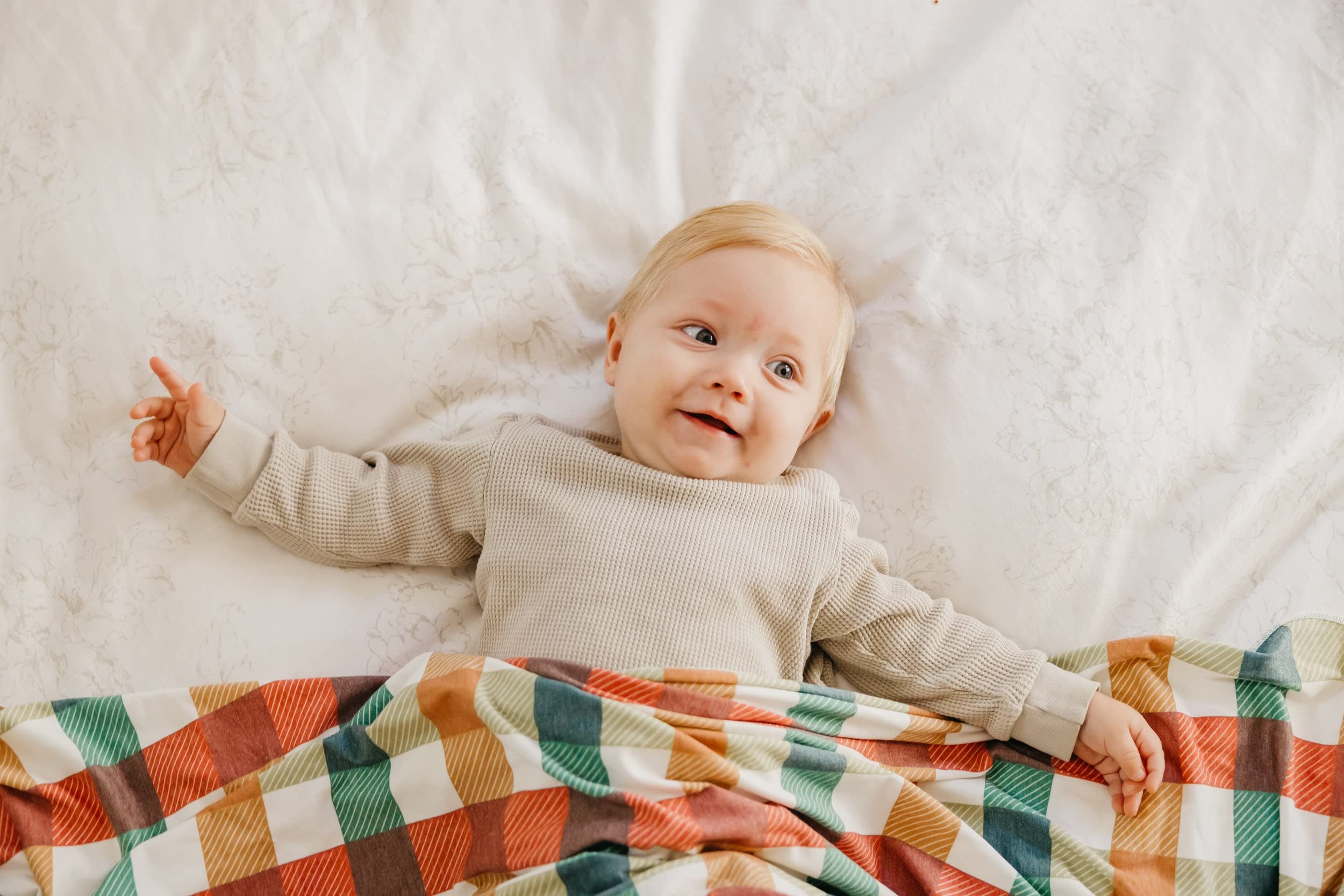 Copper Pearl Nicholas blanket gift-ready packaging for new baby celebrations