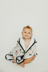 Copper Pearl Nightmare Before Christmas towel on toddler shows modern design.