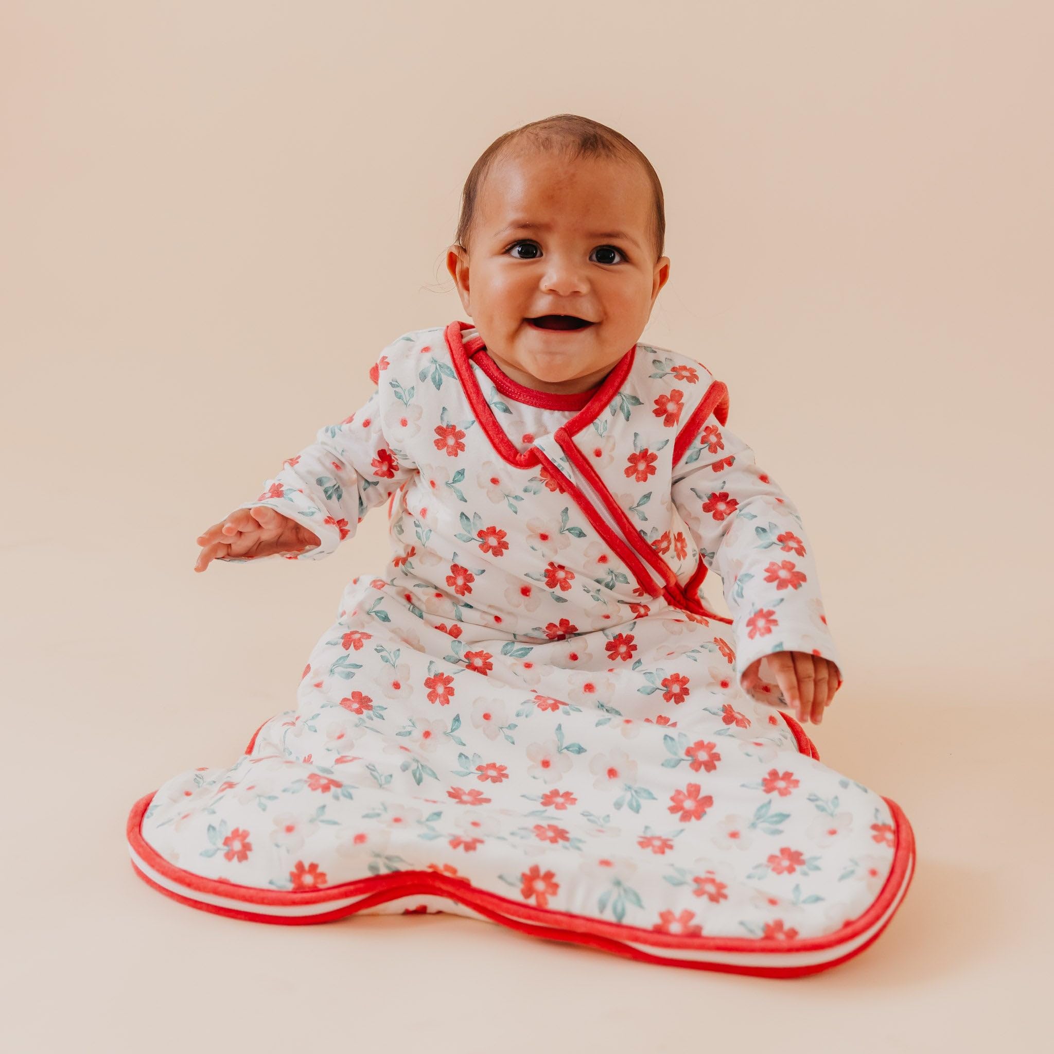 Copper Pearl Noel sleep bag with top zip for easy dressing