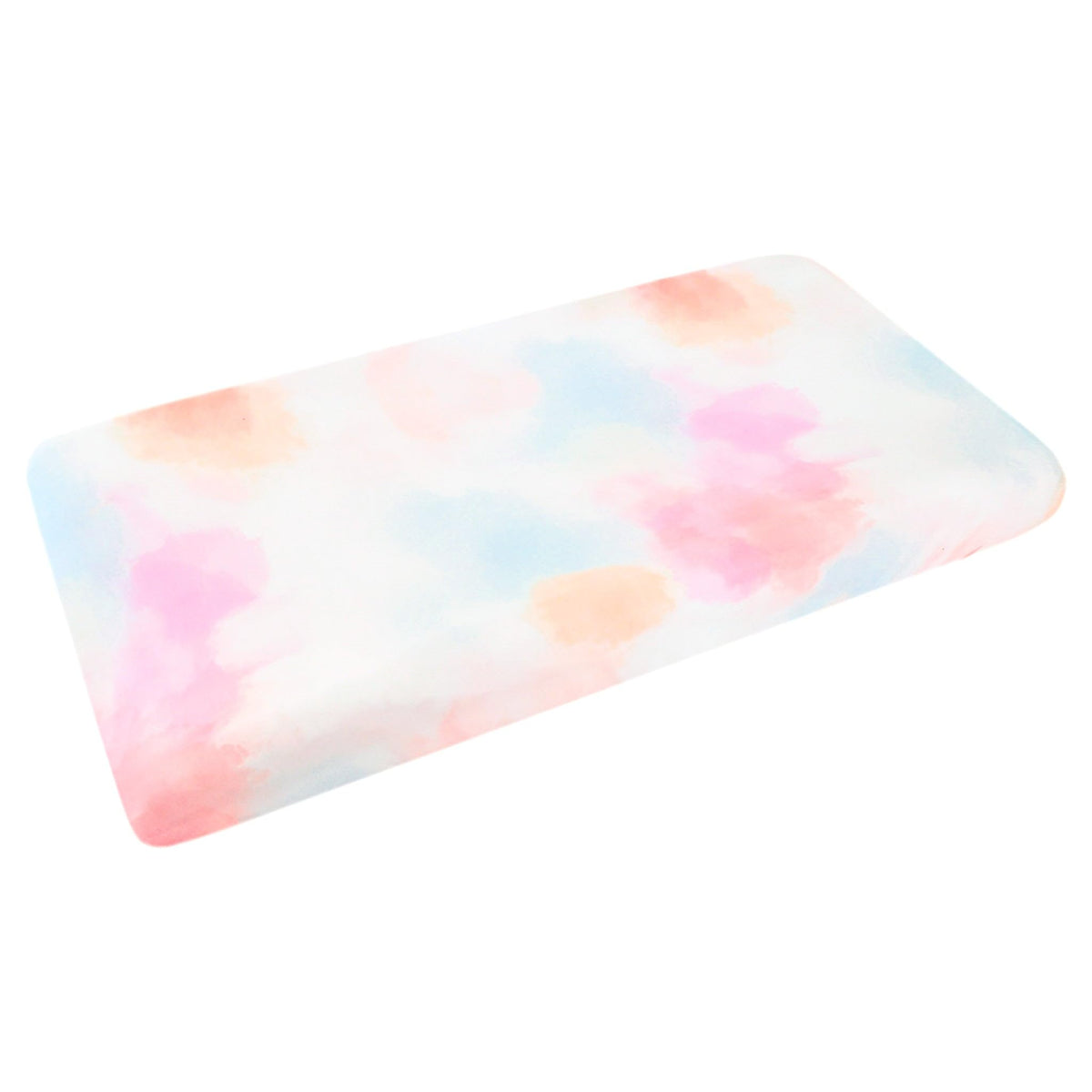 Copper Pearl Nova knit changing pad cover close-up shows silky soft fabric and cozy fit.