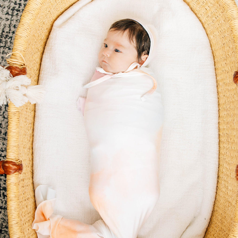 Copper Pearl Nova swaddle edges serged 46x46 ensures durable daily use.