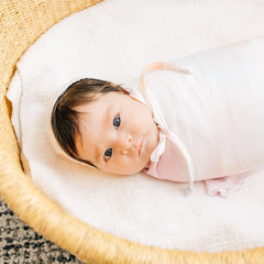 Copper Pearl Nova swaddle wrap 46x46 ideal as a versatile receiving blanket.