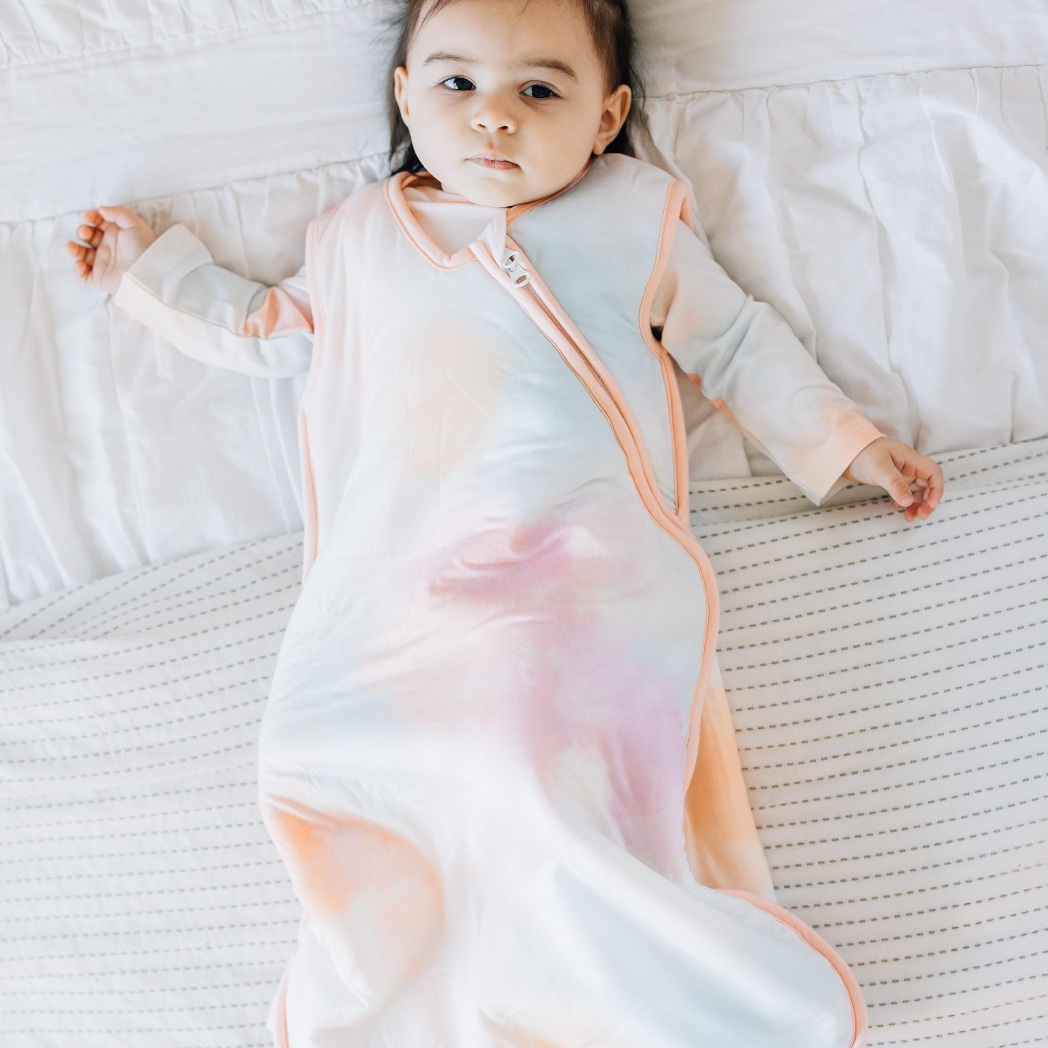 Copper Pearl Nova full-length zipper for easy night changes.