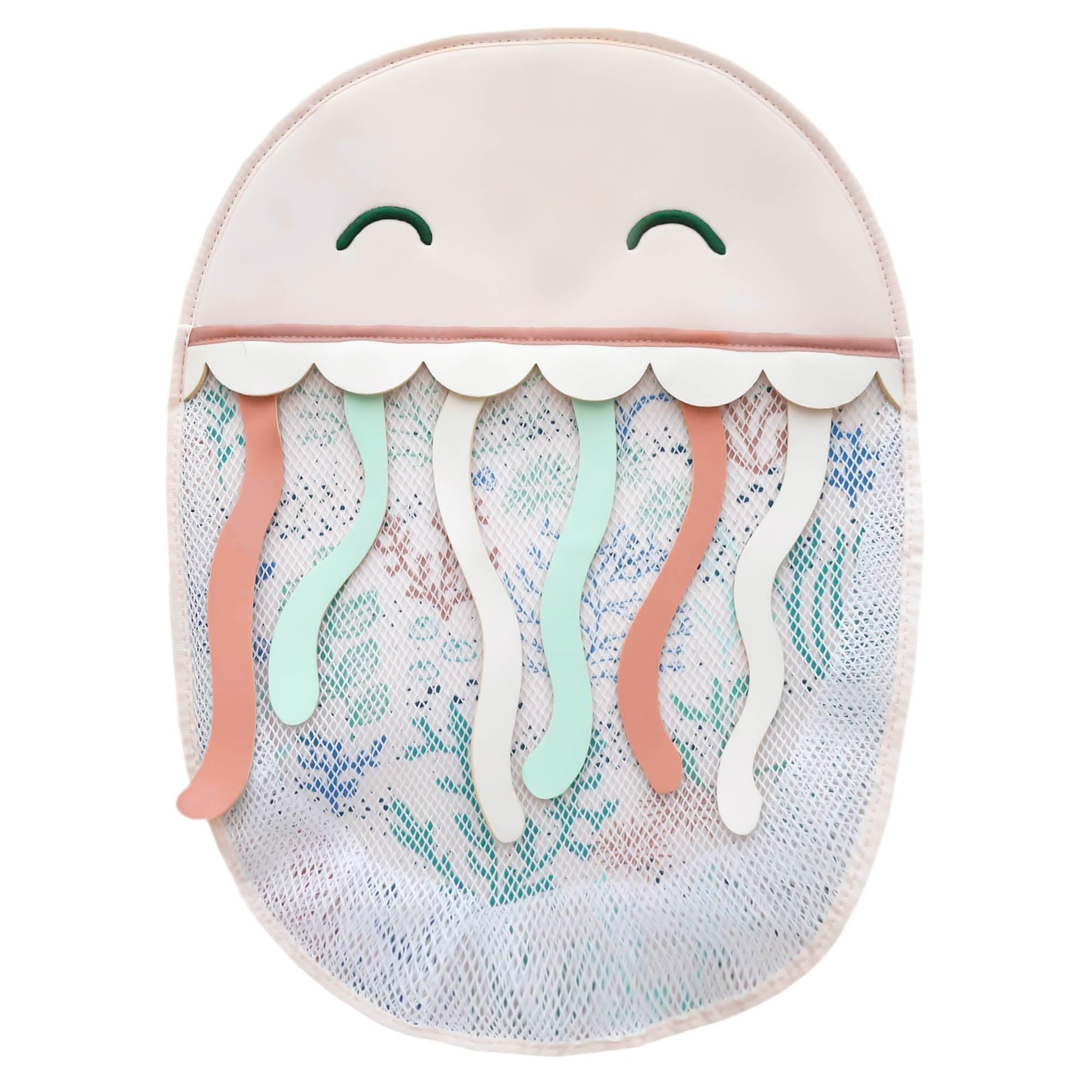 Copper Pearl Oceana bath toy organizer with suction cups keeps tub clutter under control.