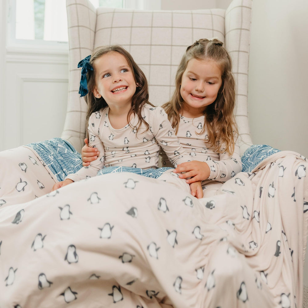 Copper Pearl Penguins Jumbo Quilt gift-ready packaging ideal for gifting