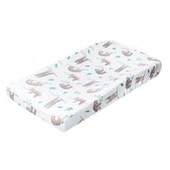 Copper Pearl Noah soft-touch knit changing pad cover for baby comfort during diaper changes.