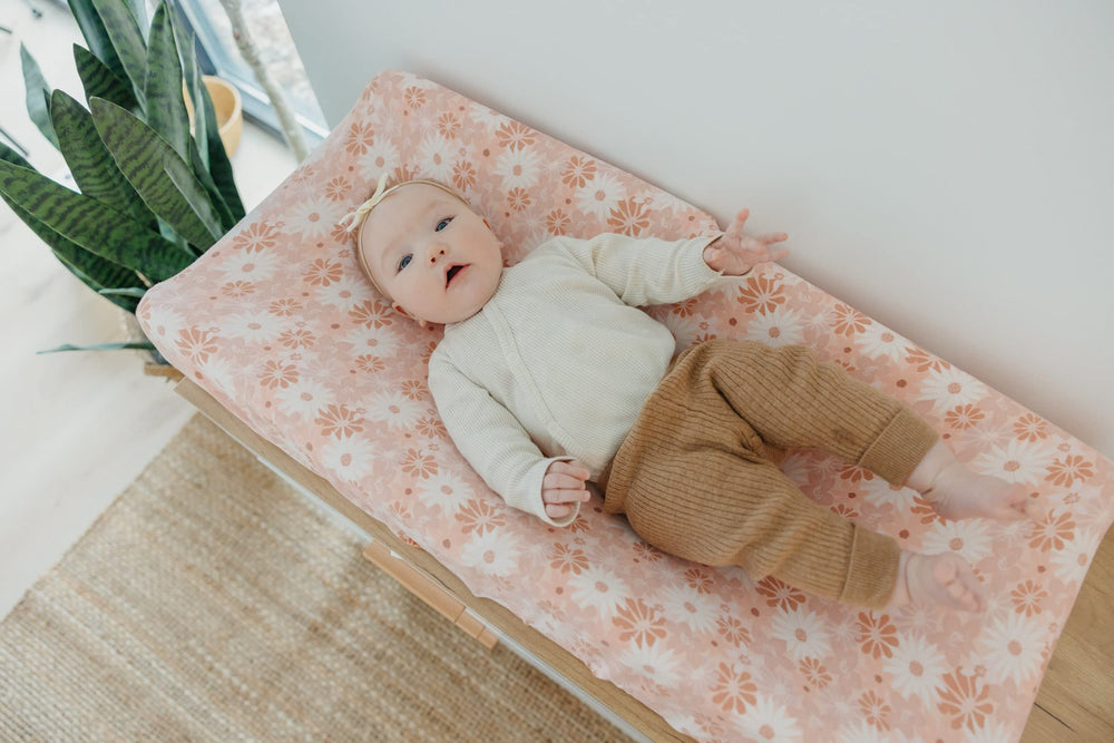 Nursery-ready aesthetic complements existing decor with Copper Pearl style