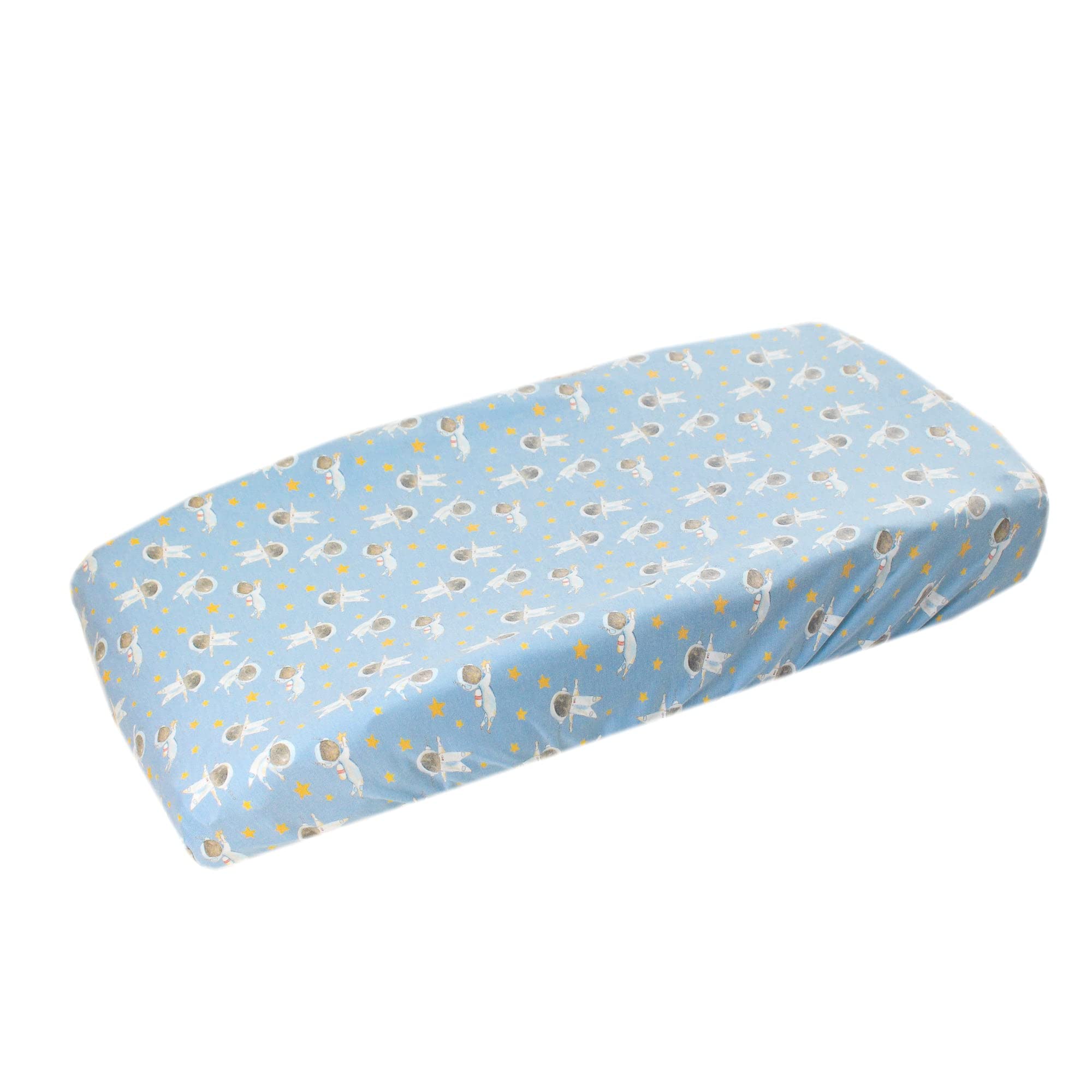 Copper Pearl premium knit changing pad cover with soft touch fabric for baby comfort.