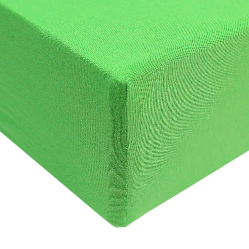 Copper Pearl premium knit crib sheet lime closeup fabric, soft and breathable for baby nights