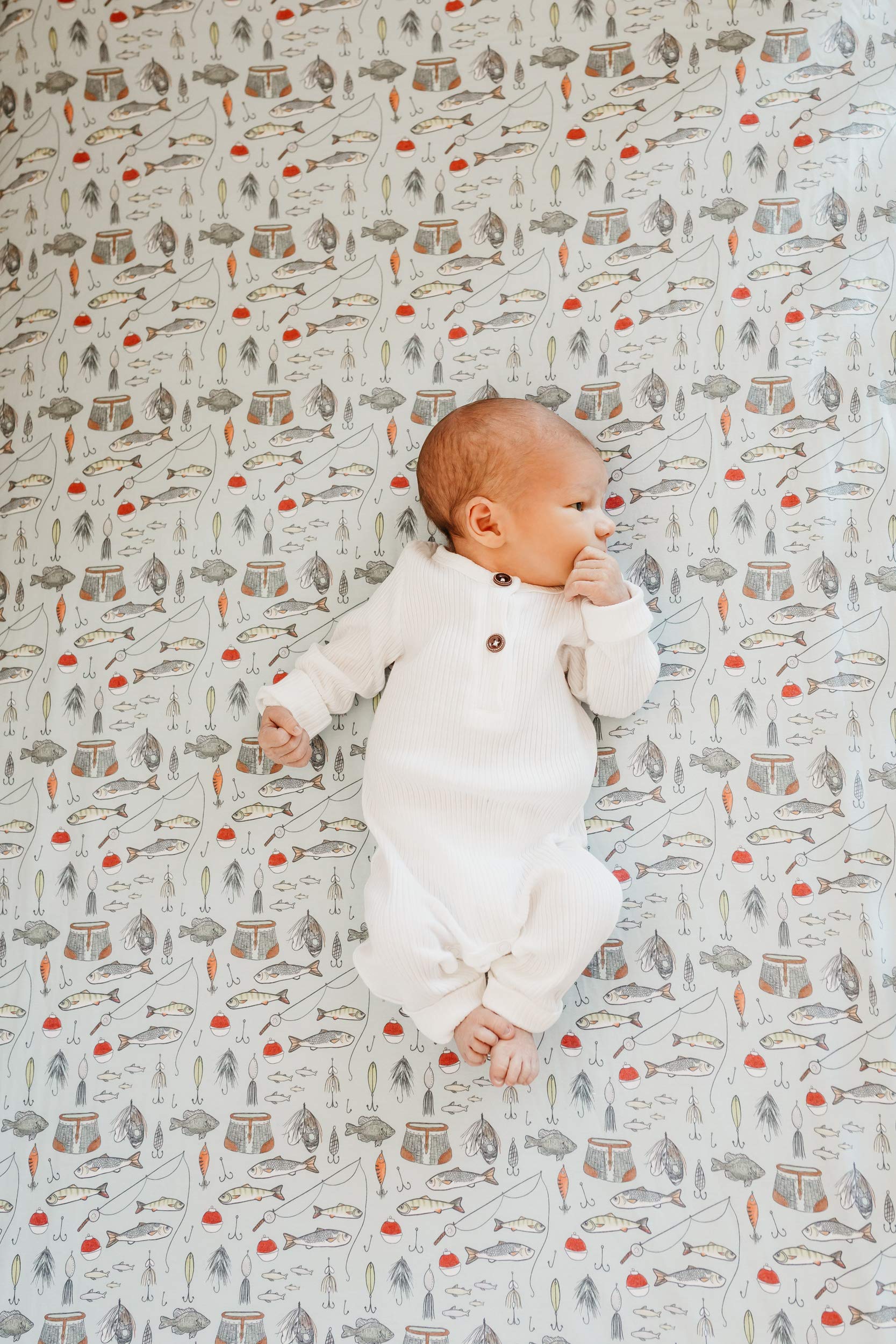 Copper Pearl modern knit crib sheet design complements a wide range of nurseries