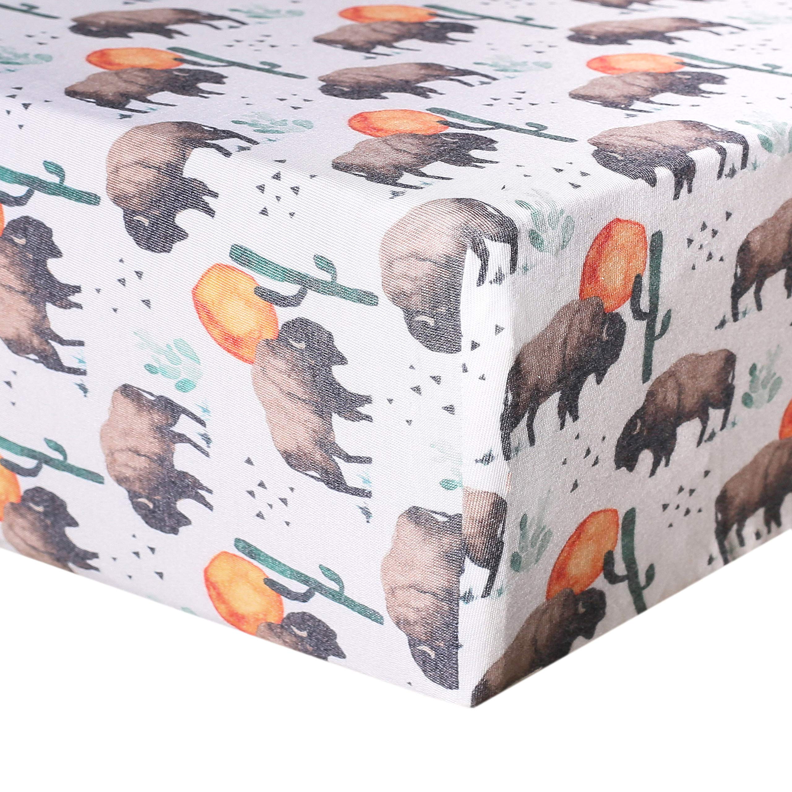 Copper Pearl premium knit crib sheet with soft-knit fabric for gentle, breathable sleep