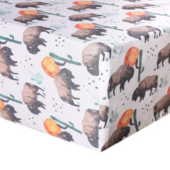 Copper Pearl premium knit crib sheet with soft-knit fabric for gentle, breathable sleep