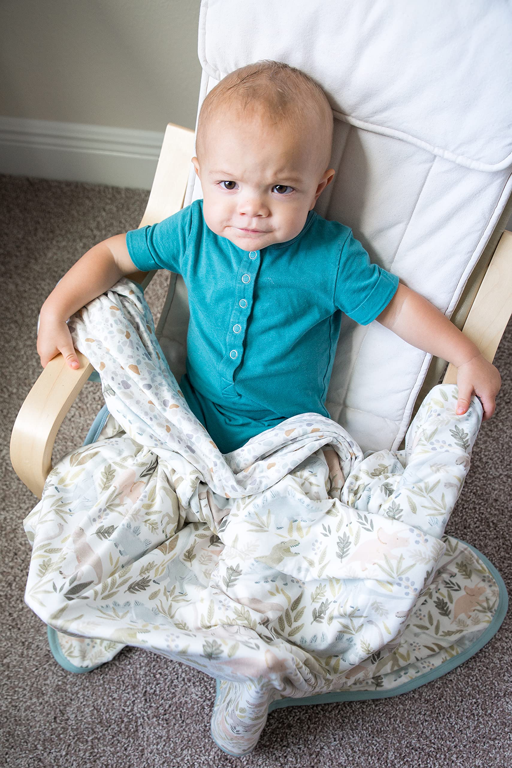 Copper Pearl Rex three-layer quilt demonstrates breathable fabric ideal for year-round use.