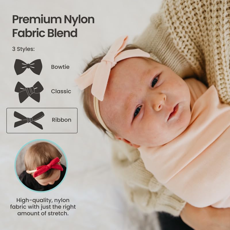 Copper Pearl Ribbon Baby Bow Rocky close-up highlights premium texture and on-trend print.