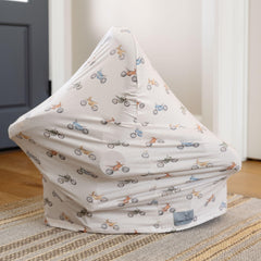 Copper Pearl Ryder nursing cover provides full coverage with easy access for breastfeeding.