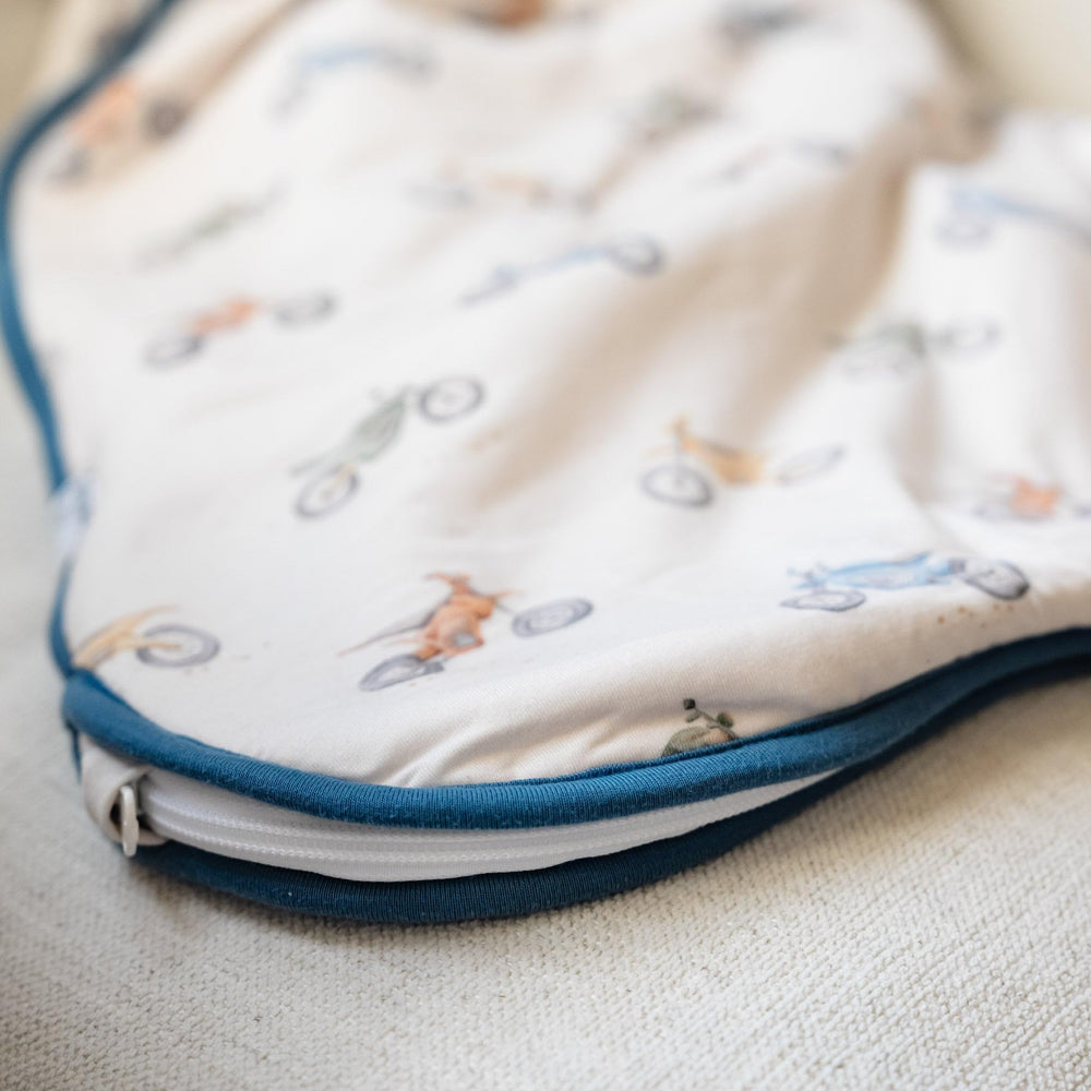 Copper Pearl Ryder sleep bag top-to-bottom zipper for quick changes