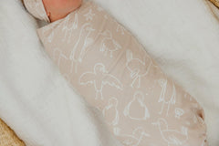 Copper Pearl sandy swaddle styling ideas fit modern nurseries and gifts.