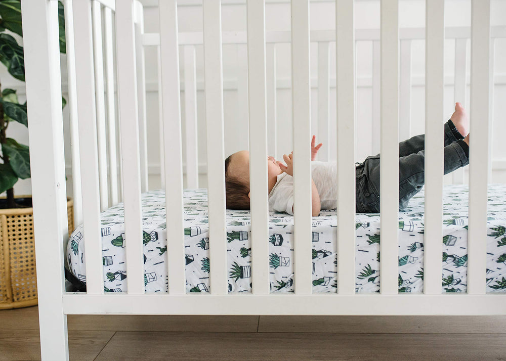 Copper Pearl Shiloh nursery design aesthetic adds modern coordinated style to baby's room.