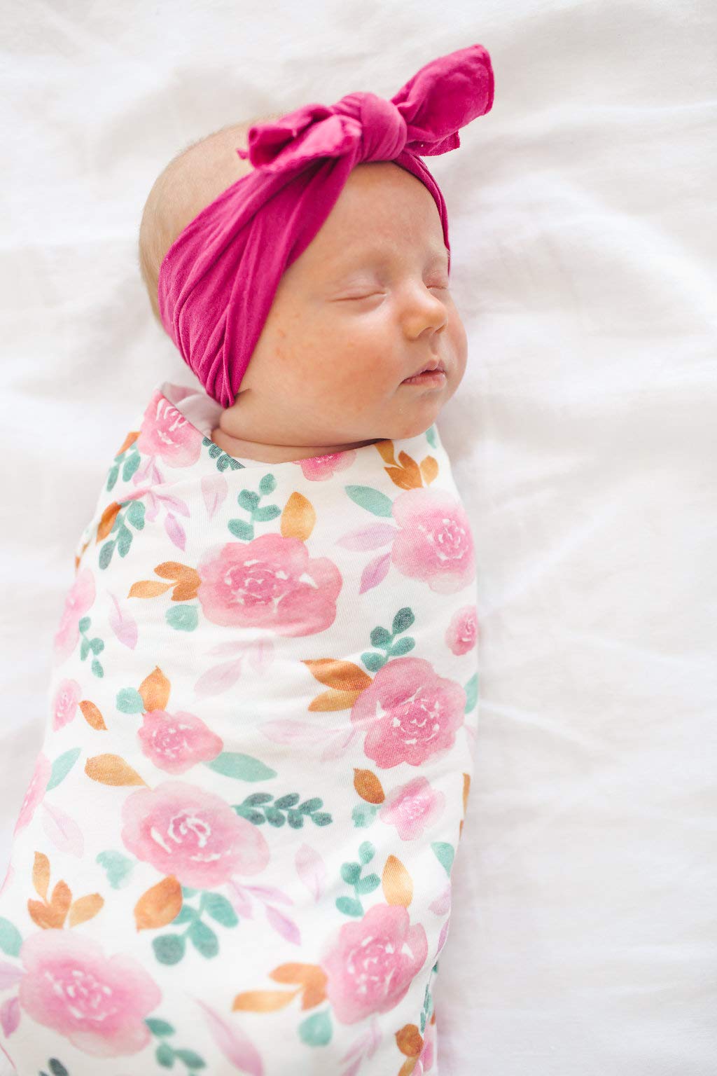 Copper Pearl Siena baby receiving blanket close-up soft polyester-rayon blend feels gentle against skin