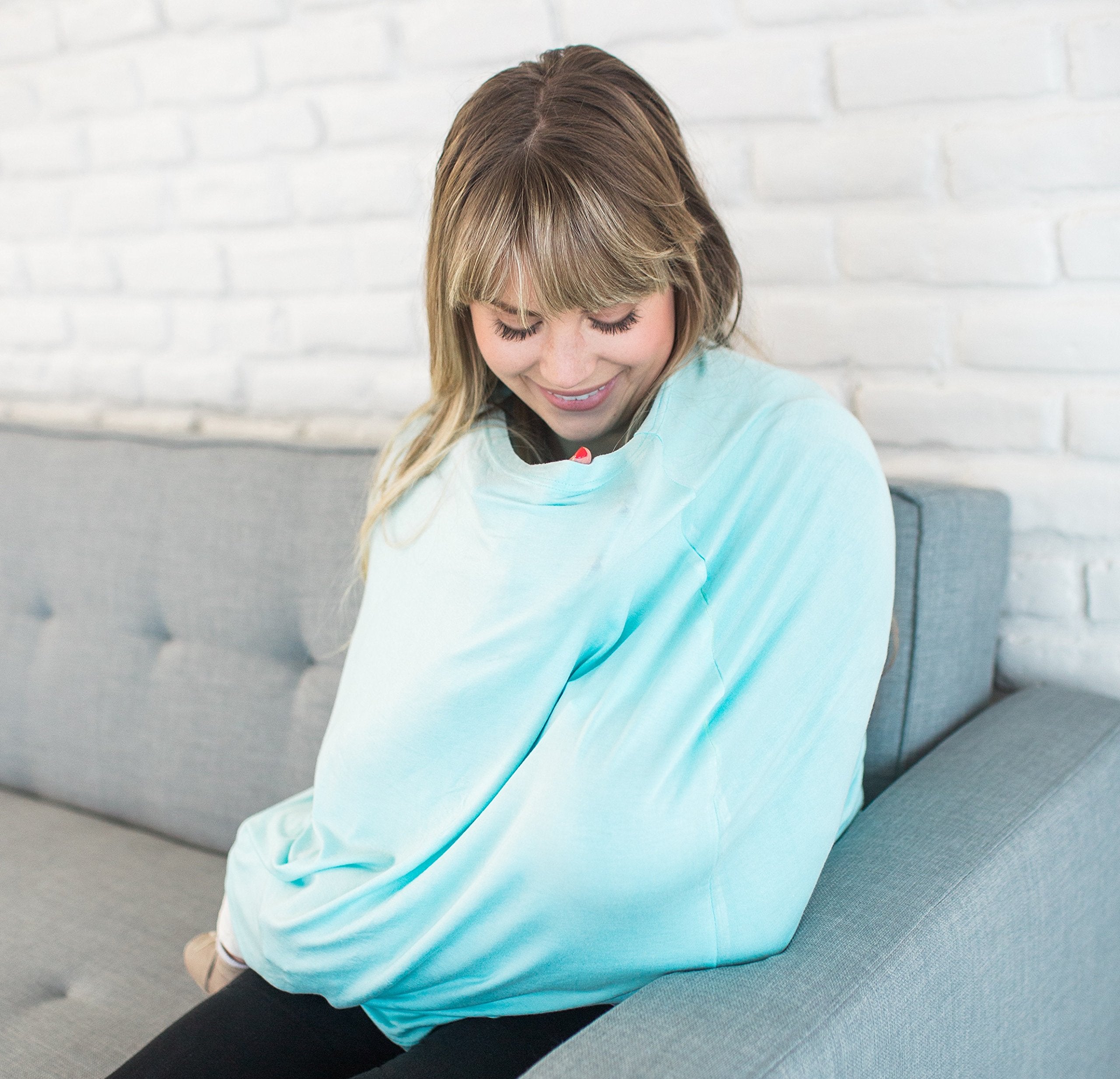 Copper Pearl The Skye infinity scarf style cover doubles as a nursing shield