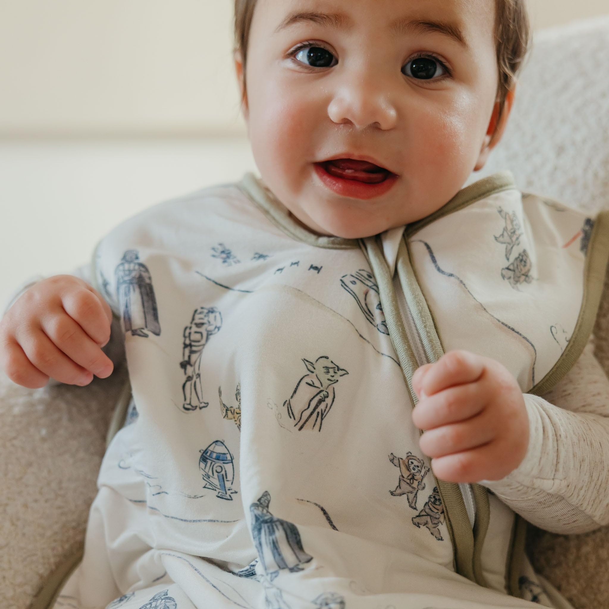 Copper Pearl 0-6 month size sleep bag with roomy fit