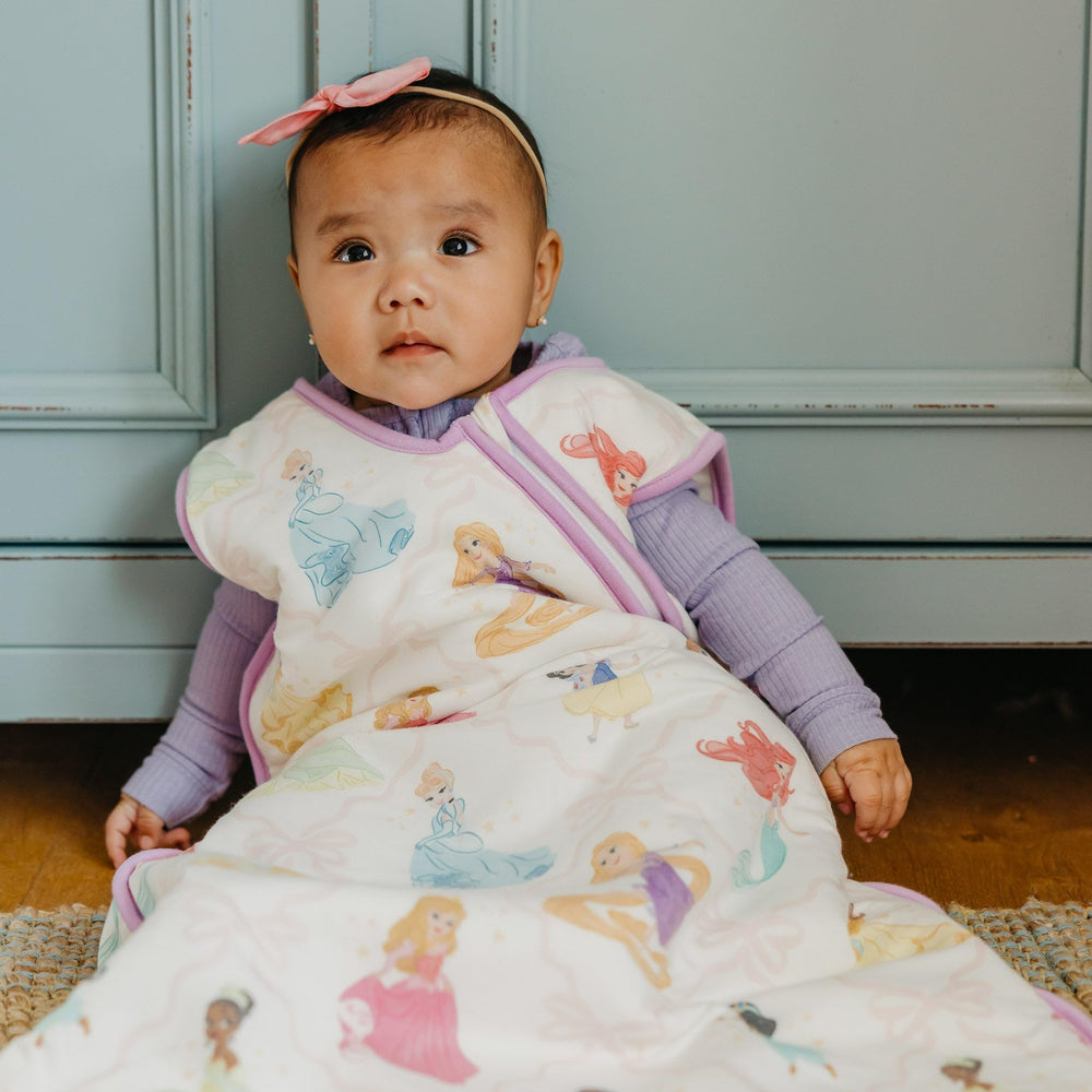 Copper Pearl sleep bag 12-18 month size shown in nursery setting