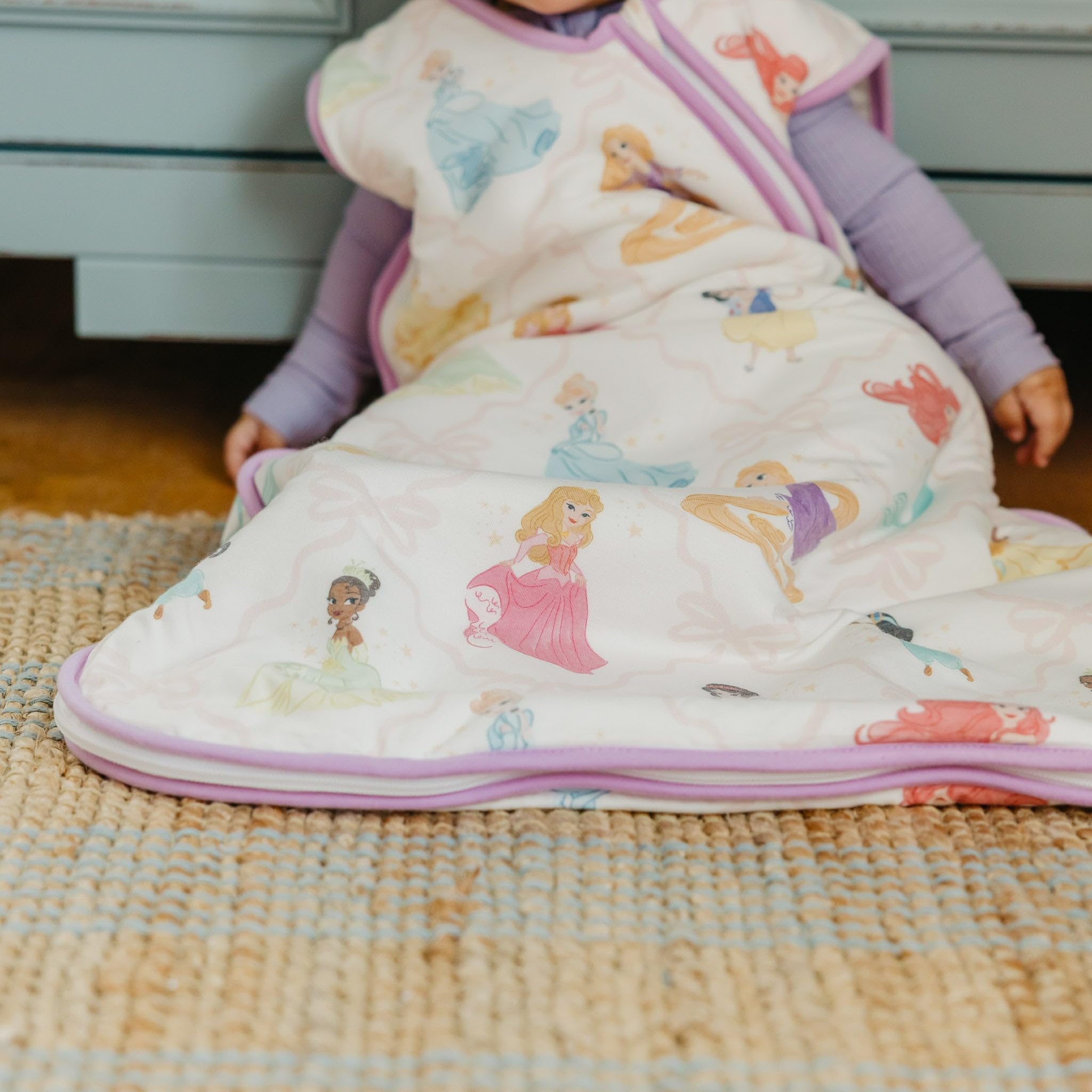 Copper Pearl sleep bag tag-free neck minimizes irritation during dressing