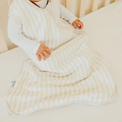 Copper Pearl sleep bag with top-to-bottom zipper eases dressing baby
