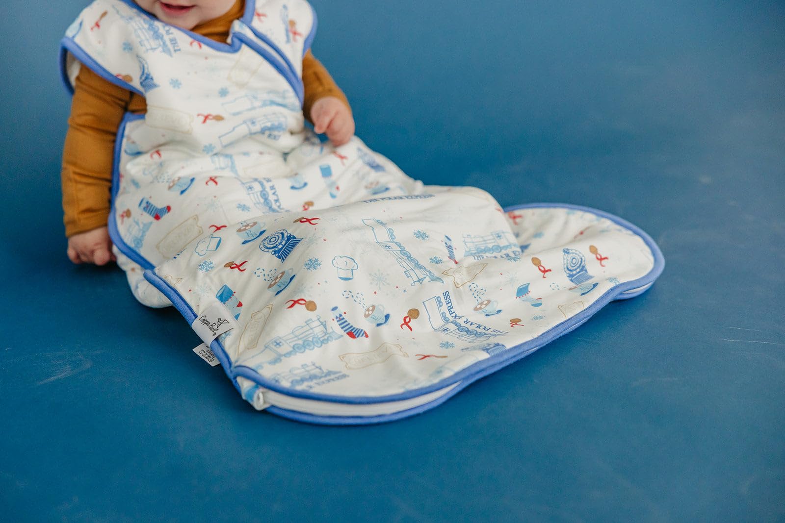 Copper Pearl Sleep Sack Polar Express three-layer fabric close-up highlighting breathable warmth.