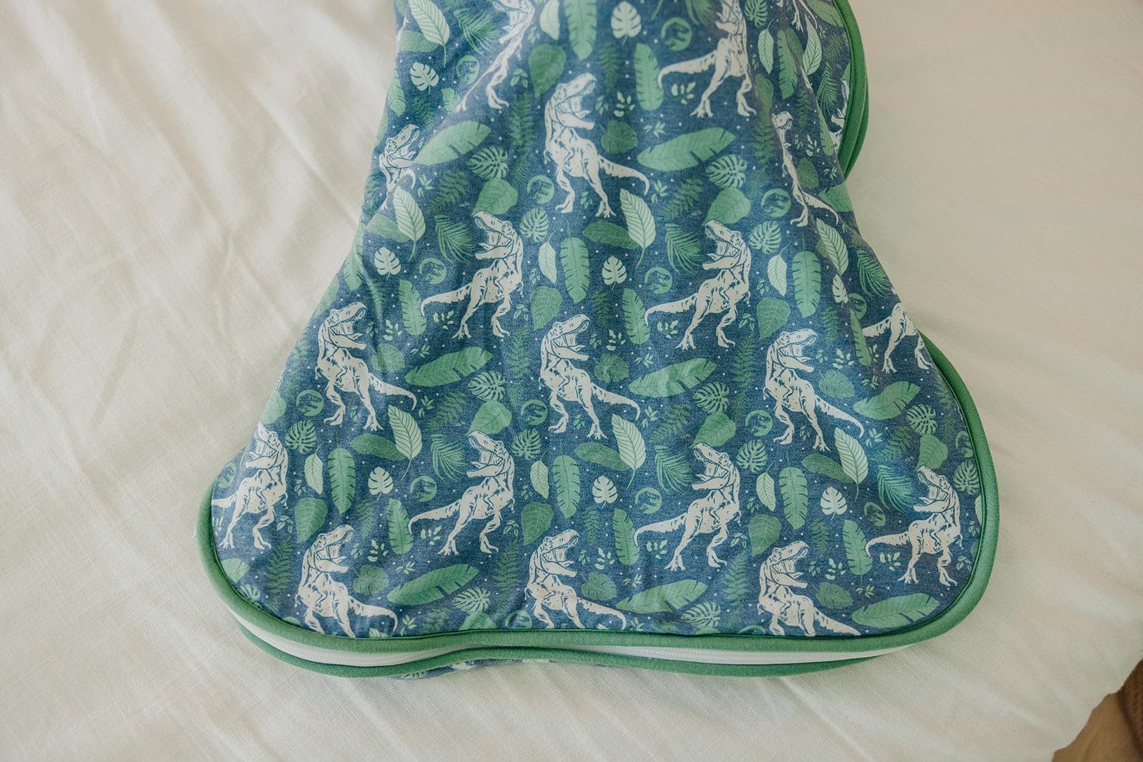 Copper Pearl Sleep Sack zipper cover protects delicate skin during naps.