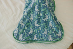 Copper Pearl Sleep Sack zipper cover protects delicate skin during naps.