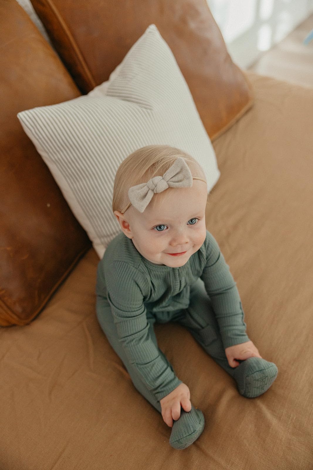 Copper Pearl stylish prints showcase fashion-forward baby sleepwear.